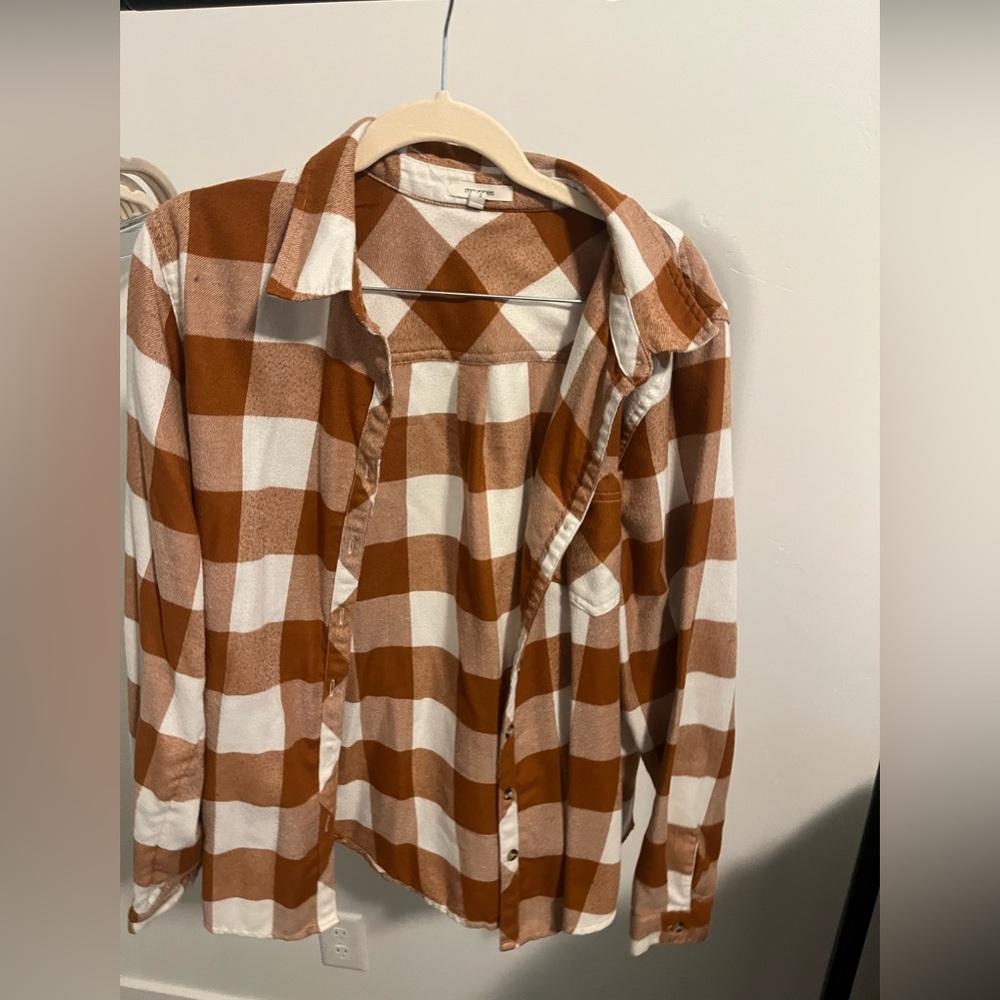 Orange Maurice’s flannel top